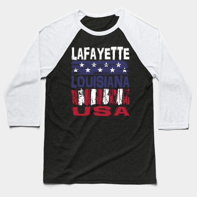 Lafayette Louisiana USA T-Shirt Baseball T-Shirt by Nerd_art